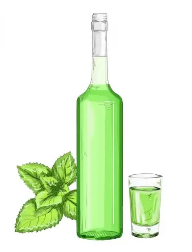 Sirop menthe- Mint syrup 1ltr
